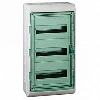 Распределительный шкаф KAEDRA, 54 мод., IP65, навесной, пластик, зеленая дверь | код. 13986 | Schneider Electric